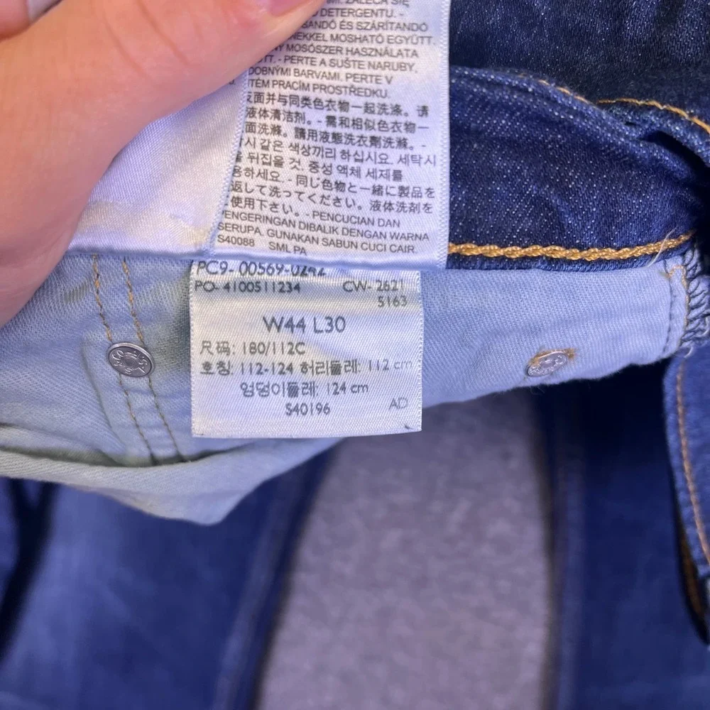 Levis 569 Jeans Men 44x30 Blue Loose Straight Baggy Casual Relaxed Stretch Denim